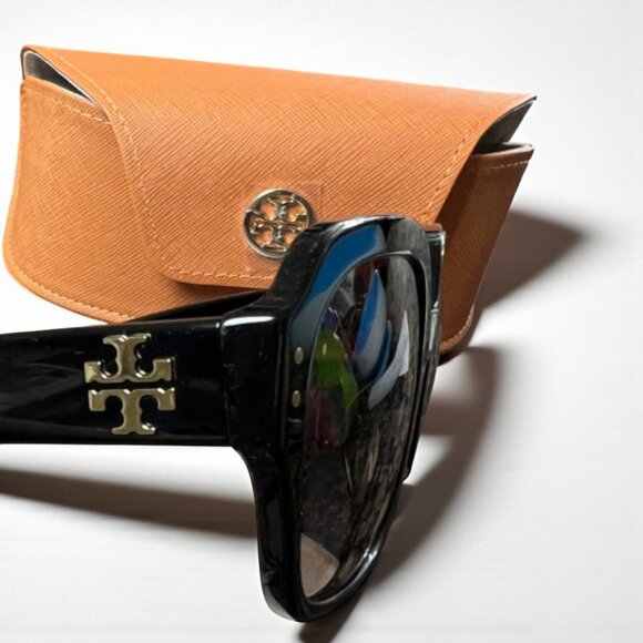 Tory Burch TY7143U Sunglasses 170913-56  Women's, Dk Brown Gradient Logo - Picture 2 of 8
